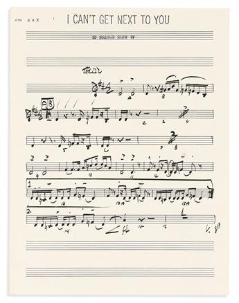 (MUSIC.) Collection of band arrangements for the Temptations and other artists, and related memorabilia.